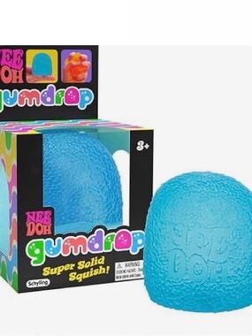 Needoh gumdrop Super Solid Squish Toy - Blue